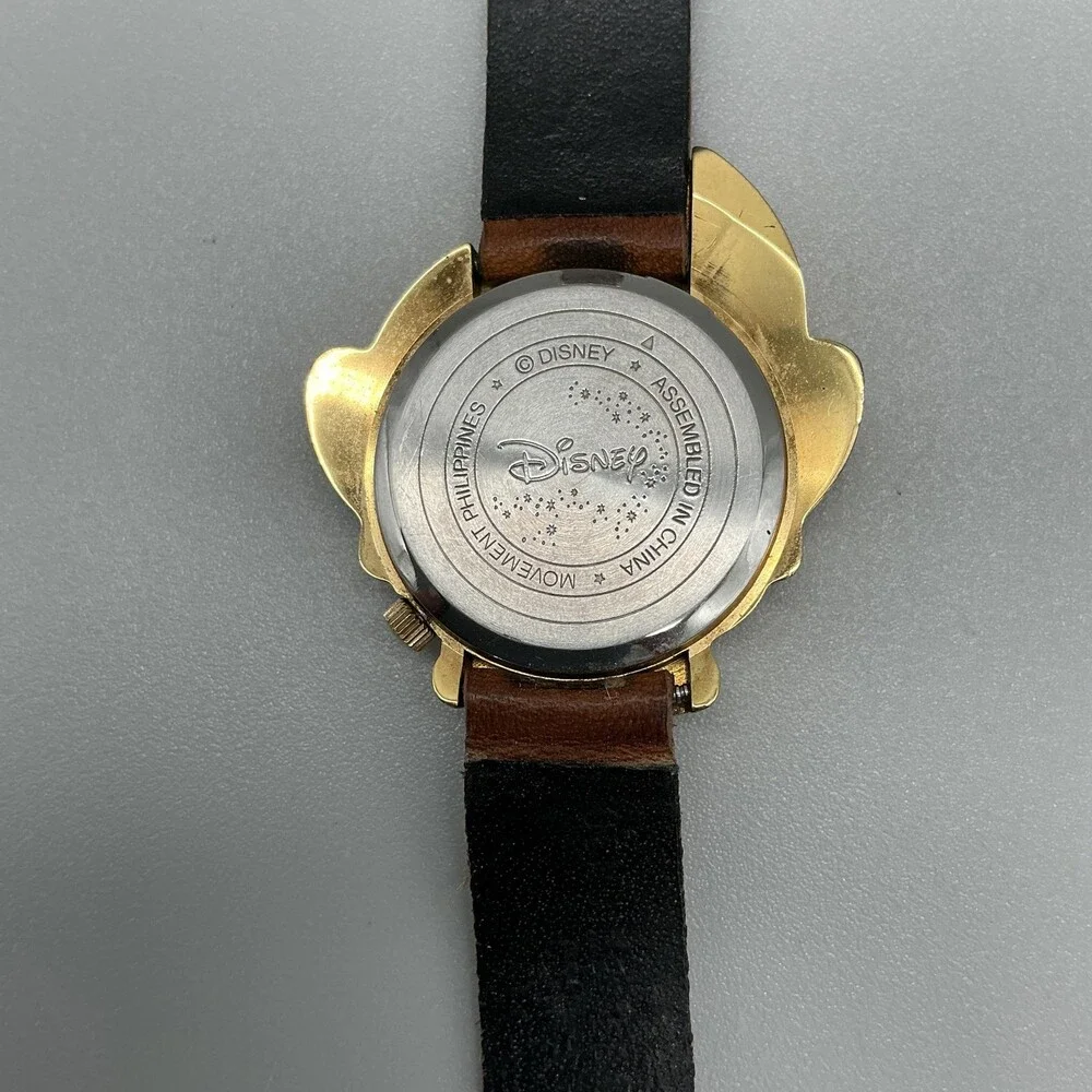 Vintage Timex Unisex Watch 33mm Dopey Disney Brown Leather Strap New Battery